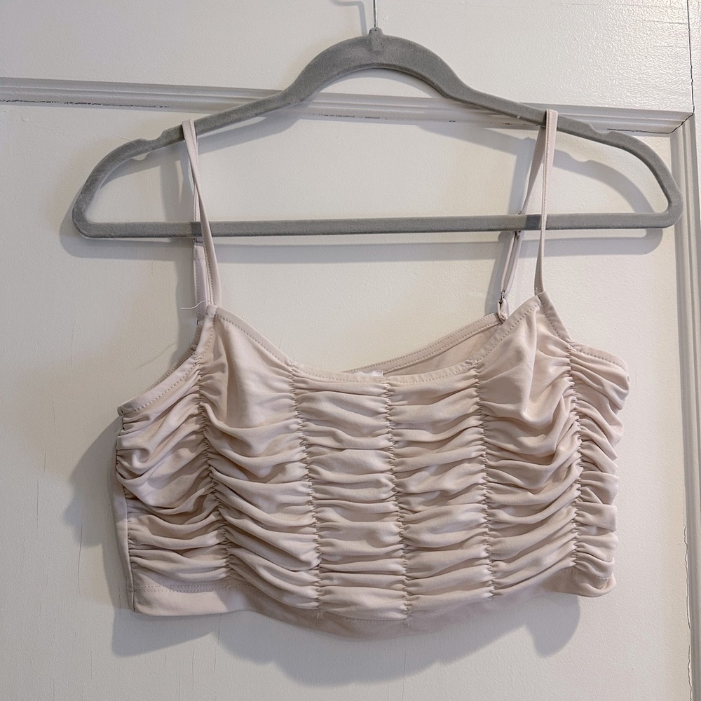 Princess Polly ruched pink tank top
